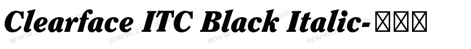 Clearface ITC Black Italic字体转换